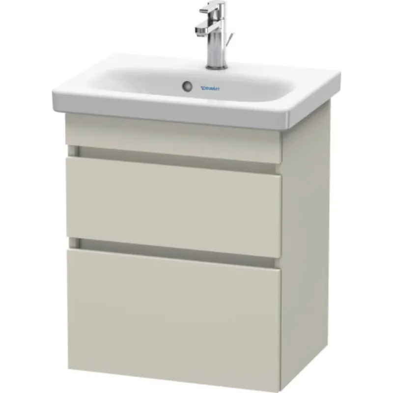 Price Cut Duravit DuraStyle 20" x 24" x 14" Two Drawer Wall-Mount Vanity Unit in Taupe (DS640309191)