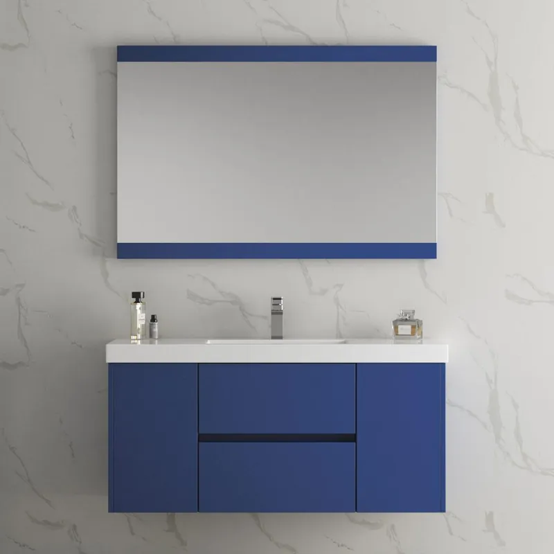 Blossom Valencia 48" Single Navy Blue Wall-Mounted Vanity Base Only Modern