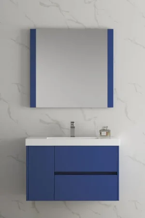 Clearance Blossom Valencia 36" Navy Blue Wall-Mounted Vanity Base Only