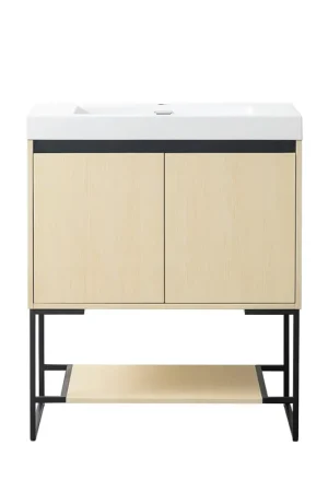 Blossom Porto 30" Nature Maple Freestanding Vanity With Acrylic Sink Wholesale