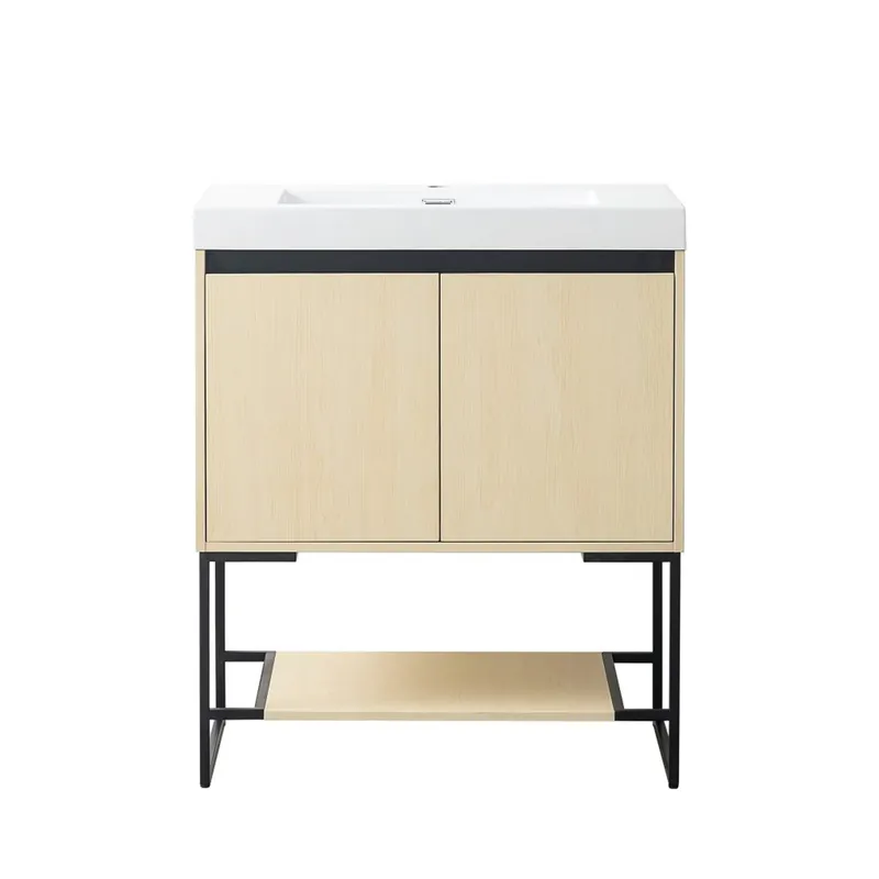 Blossom Porto 30" Nature Maple Freestanding Vanity With Acrylic Sink Wholesale
