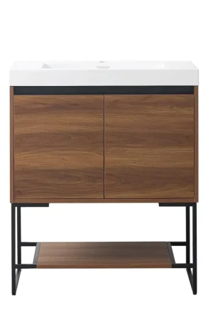 Blossom Porto 30" Red Walnut Freestanding Vanity With Acrylic Sink Place Order