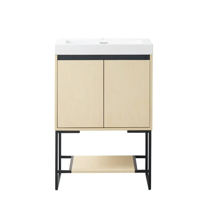 Blossom Porto 24" Nature Maple Freestanding Vanity With Acrylic Sink No Minimum Order