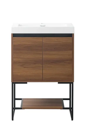 Blossom Porto 24" Red Walnut Freestanding Vanity With Acrylic Sink Fast Shipping