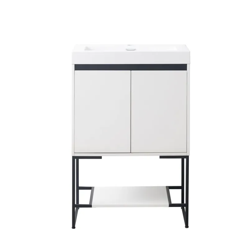 Buy Online Blossom Porto 24" Matte White Freestanding Vanity With Acrylic Sink