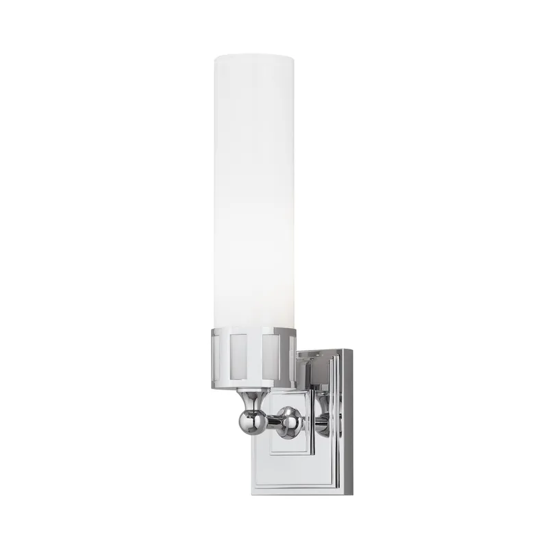 Norwell Lighting Astor 15" x 4" 1-Light Chrome Horizontal/Vertical Vanity Wall Sconce With Shiny Opal Glass Diffuser Holiday Sale