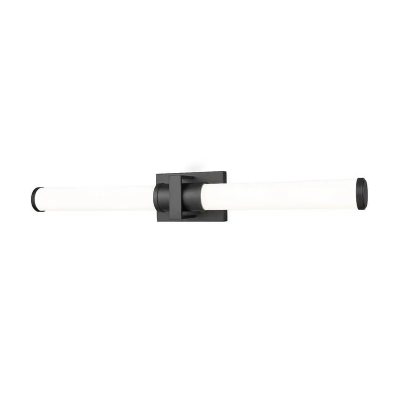 Bargain Z-Lite Idris 33" 1-Light LED-Integrated Matte Black Steel Opal White Glass Shade Vanity Lighting