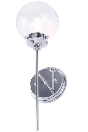 Vanity Art 6" Chrome 1-Light LED Wall Sconce With Clear Glass Shade One Day Deal