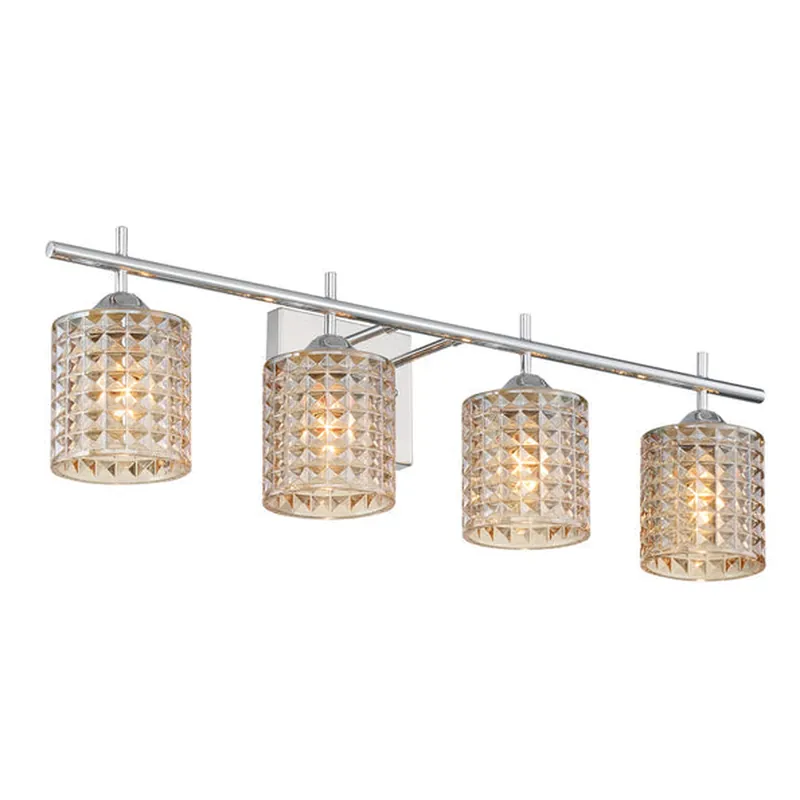Certified Vanity Art 29" 4-Light Chrome Vanity Light With Clear Glass Shade