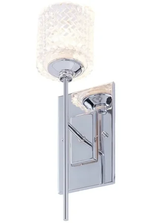 Premium Vanity Art 5" Chrome 1-Light LED Wall Sconce With Clear Glass Shade