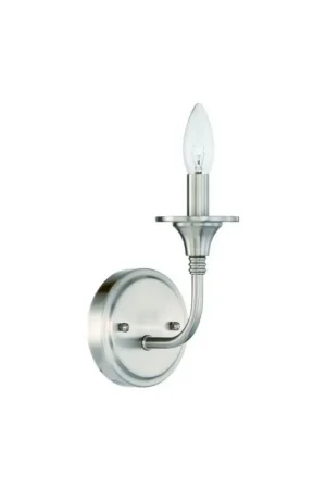 Bulk Order Craftmade Jolenne 5" x 8" 1-Light Brushed Polished Nickel Candle-Style Wall Sconce