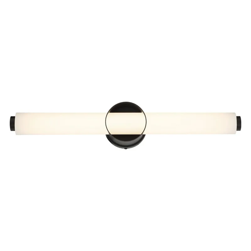 Free Returns Eurofase Lighting Santoro 25" Large Dimmable Integrated LED Black Bath Bar