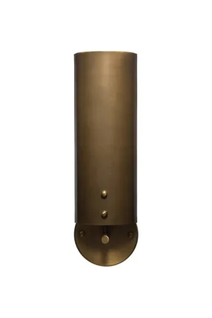 Jamie Young Olympic 5" x 16" 1-Light Antique Brass Metal Wall Sconce Cheap