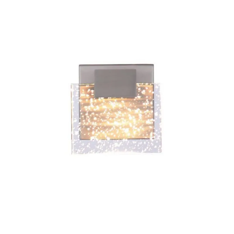 Craftmade Alamere 5" 1-Light Brushed Polished Nickel LED Wall Sconce With Clear Seeded Glass Shade Cheap