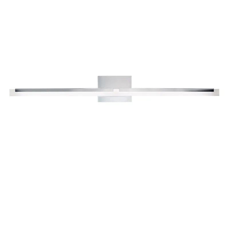 Popular Norwell Lighting Double L 26" Linear Brushed Nickel Vanity Wall LED Sconce With Frosted Acrylic Diffuser