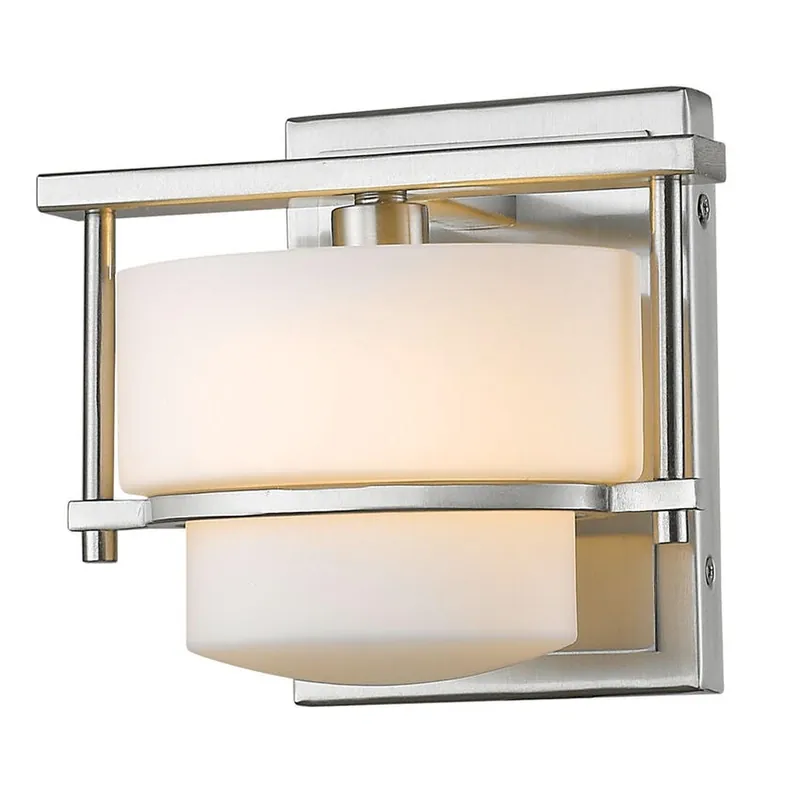 Order Now Z-Lite Porter 6" 1-Light LED Brushed Nickel Wall Sconce With Matte Opal Glass Shade