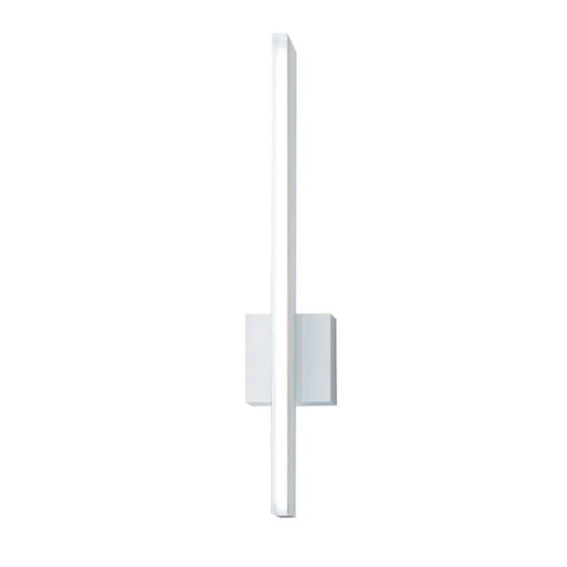 Top Rated Norwell Lighting Ava 24" 1-Light Gloss White Vanity LED Sconce With Matte Opal Acrylic Diffuser
