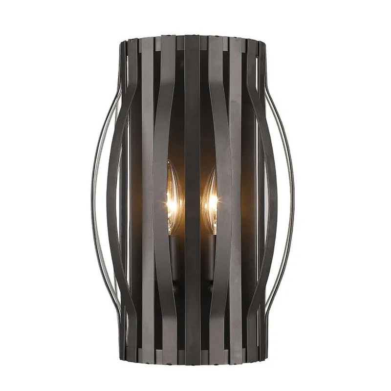 Z-Lite Moundou 8" 2-Light Bronze Wall Sconce Affordable