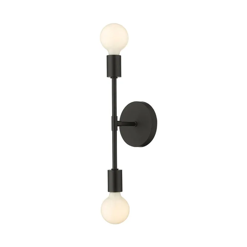 Z-Lite Modernist 5" 2-Light Matte Black Wall Sconce Free Delivery