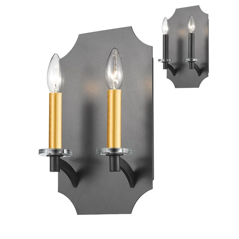 Trending Z-Lite Zander 13" 2-Light Bronze Wall Sconce