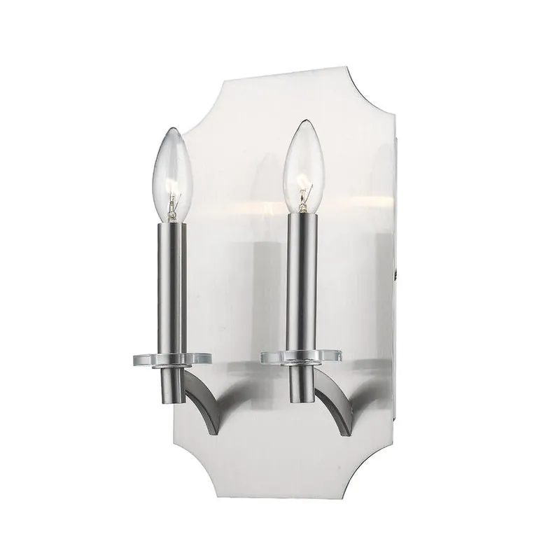 Exclusive Z-Lite Zander 13" 2-Light Brushed Nickel Wall Sconce