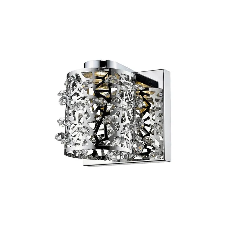 Budget Z-Lite Fortuna 5" 1-Light LED Chrome Wall Sconce With Chrome