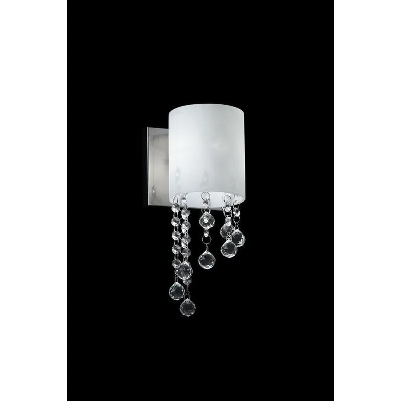 Z-Lite Jewel 5" 1-Light LED Chrome Wall Sconce With Matte Opal Glass Shade Limited Time