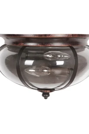 Editor’s Pick Craftmade Stafford 12" x 8" 2-Light Aged Bronze and Textured Black Wall Sconce With Half-Bowl Clear Glass Shade