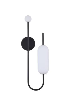 Craftmade Tuli 10" x 26" 1-Light Flat Black LED Wall Sconce With White Frosted Glass Shade Place Order