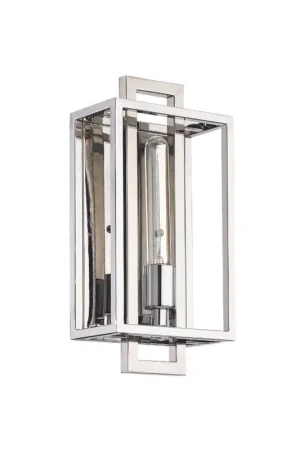 Discount Craftmade Cubic 7" x 14" 1-Light Chrome Wall Sconce With With Open Geometric Frame