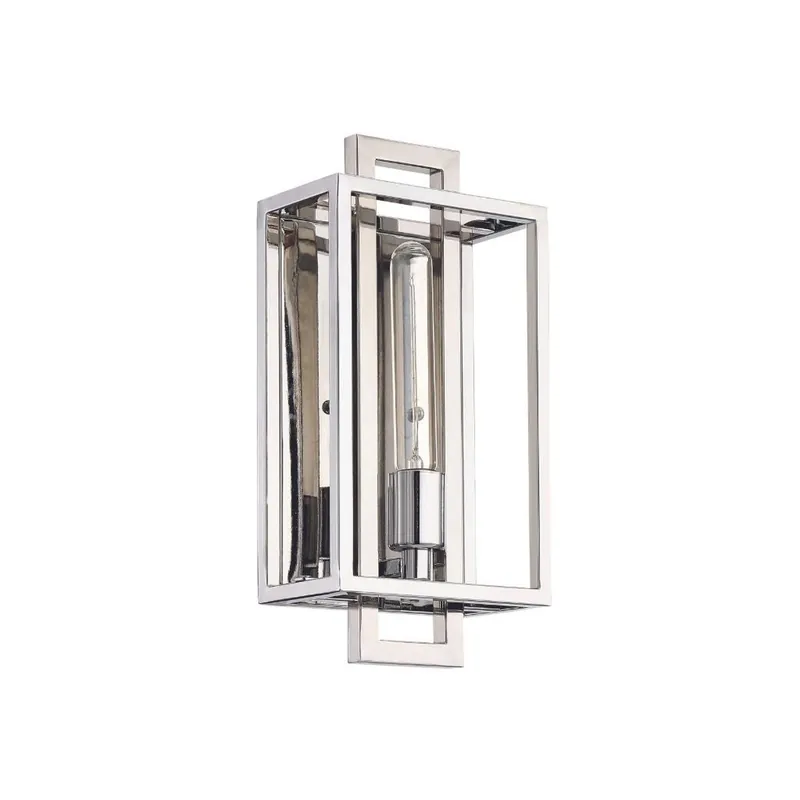 Discount Craftmade Cubic 7" x 14" 1-Light Chrome Wall Sconce With With Open Geometric Frame