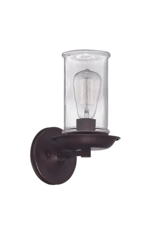Craftmade Thornton 6" x 12" 1-Light Aged Brushed Bronze Wall Sconce With Antique Clear Glass Shade New Release