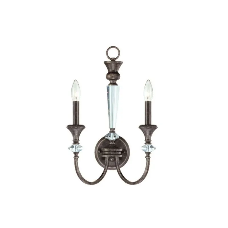 Craftmade Boulevard 12" x 20" 2-Light Mocha Bronze Candle-Style Wall Sconce Save Now