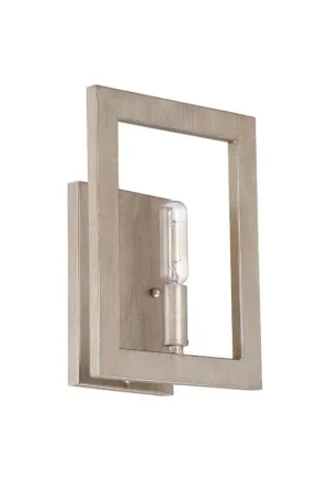 Craftmade Portrait 8" x 10" 1-Light Gold Twilight Candle-Style Wall Sconce With Rectangular Open Frame Shade Popular