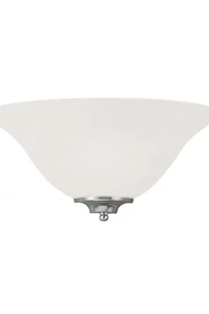 Limited Edition Craftmade Raleigh 7" x 13" 1-Light Satin Nickel Wall Sconce With Bowl White Frosted Glass Shade
