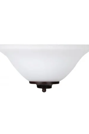 Best Seller Craftmade Raleigh 7" x 13" 1-Light Old Bronze Wall Sconce With Bowl White Frosted Glass Shade