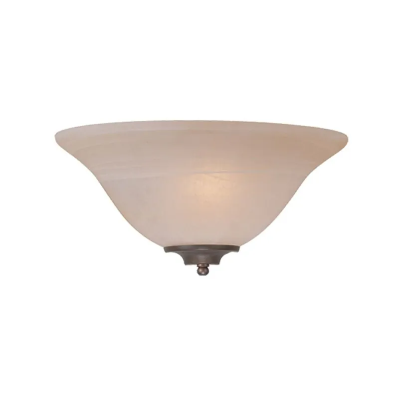 Low Price Craftmade Raleigh 7" x 13" 1-Light Old Bronze Wall Sconce With Bowl Faux Alabaster Glass Shade