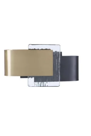 Fresh Stock Craftmade Harmony 12" 1-Light Satin Brass LED Wall Sconce With Clear Artisan Glass Shade