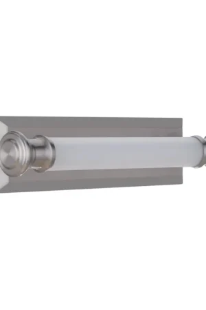 Reduced Price Craftmade Langston 18" 1-Light Brushed Polished Nickel LED Vanity Light With White Frosted Glass Shade