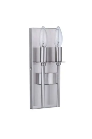 Craftmade Larrson 5" x 11" 2-Light Brushed Polished Nickel Candle-Style Wall Sconce Bulk Order