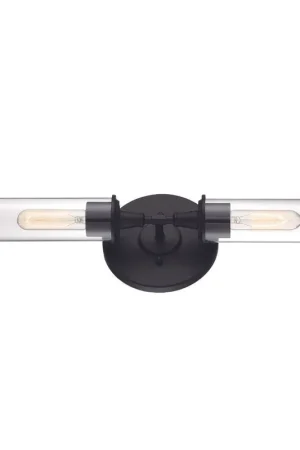 Craftmade Modina 20" 2-Light Espresso Linear Wall Sconce With Clear Glass Shades Original