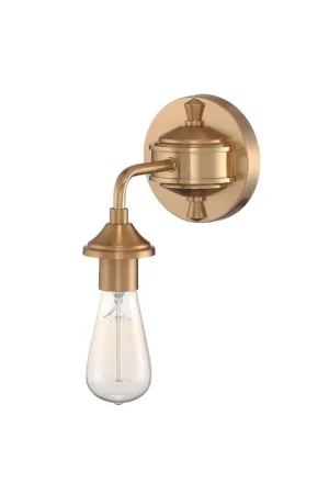 Grab Now Craftmade Bridgestone 5" x 7" 1-Light Satin Brass Wall Sconce