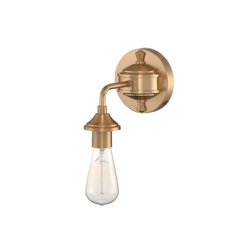 Grab Now Craftmade Bridgestone 5" x 7" 1-Light Satin Brass Wall Sconce