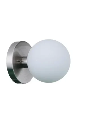 In Demand Craftmade Dotti 6" x 7" 1-Light Brushed Polished Nickel Wall Sconce With White Opal Glass Shade