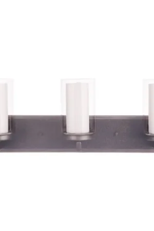 Craftmade Texture 24" 3-Light Natural Iron Vanity Light With White Frosted Inner and Clear Outer Glass Shades Express Delivery