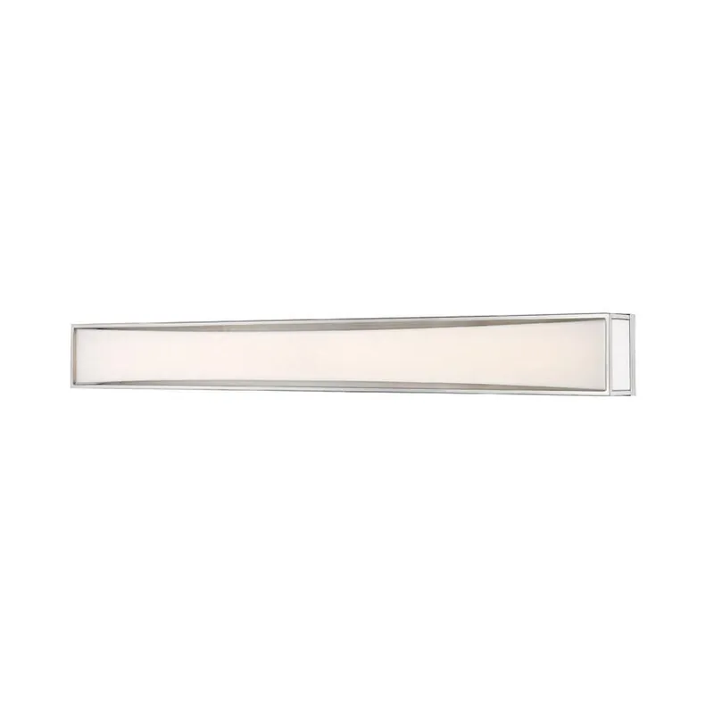 No Minimum Order Z-Lite Baden 46" 2-Light LED Brushed Nickel Vanity Light With Frosted White Acrylic Shade