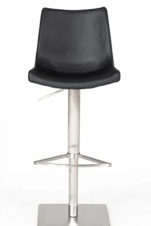 Industrial 43" Black Faux Leather Adjustable Bar Stool By Homeroots Holiday Sale