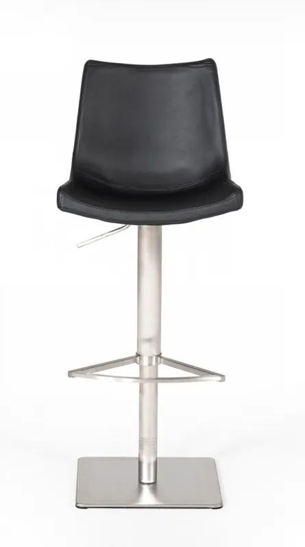 Industrial 43" Black Faux Leather Adjustable Bar Stool By Homeroots Holiday Sale