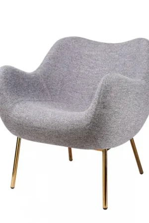29" Plush Grey and Gold Comfy Accent Chair By Homeroots Reduced Price