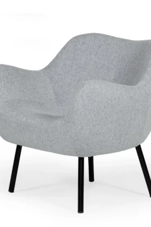 28" Modern Grey Linen Fabric Chunky Wingback Chair By Homeroots Warranty Included